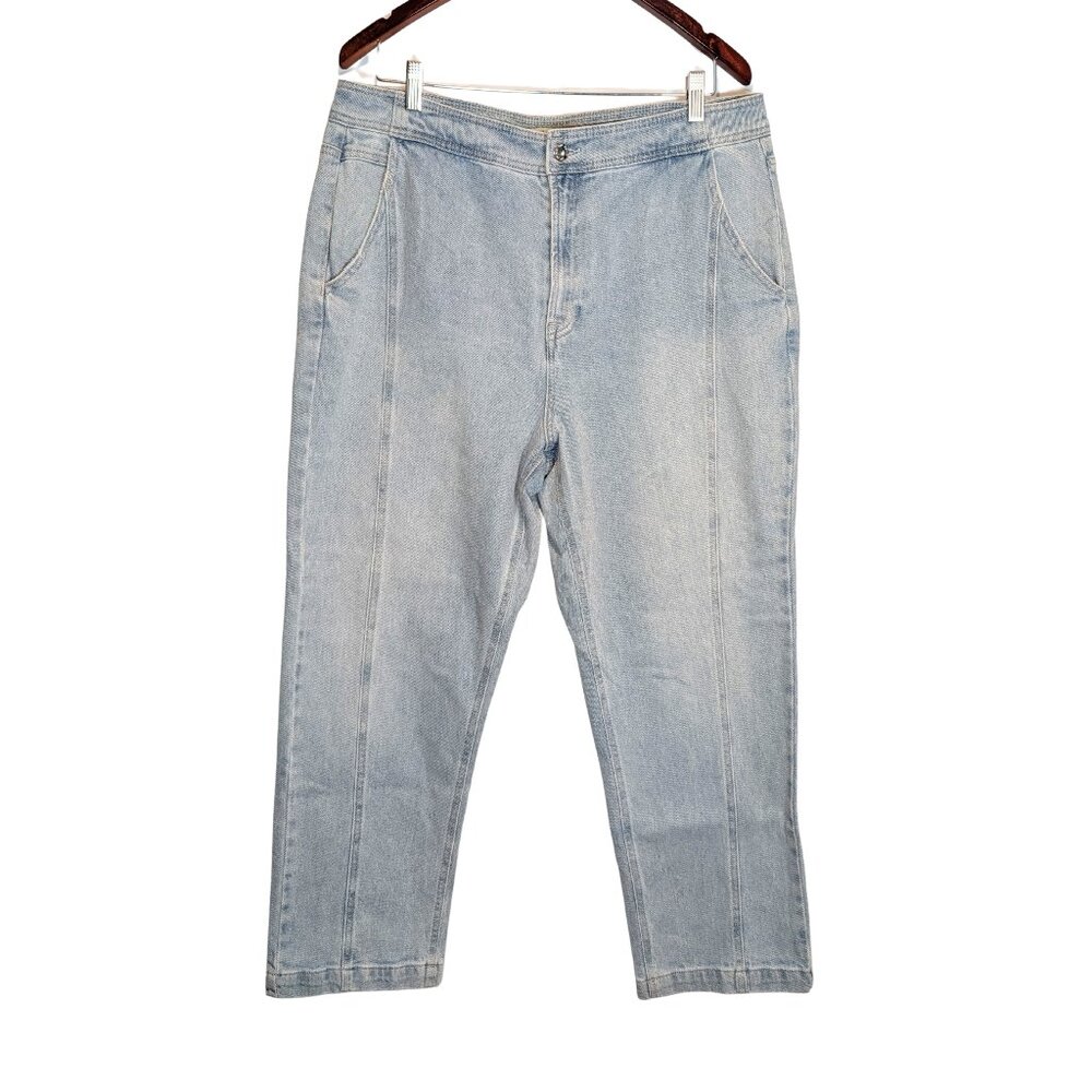 dip Jeans Light Wash High Rise Straight Leg Denim